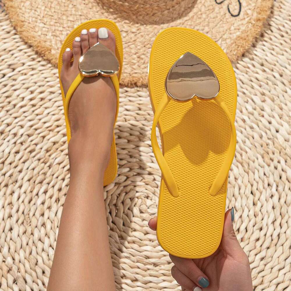 Summer Slippers 2025 New Fashion Women Open Toe Breathable Non Slip Soft Sole Casual Sexy Love Flip ps Pantuflas Mujer