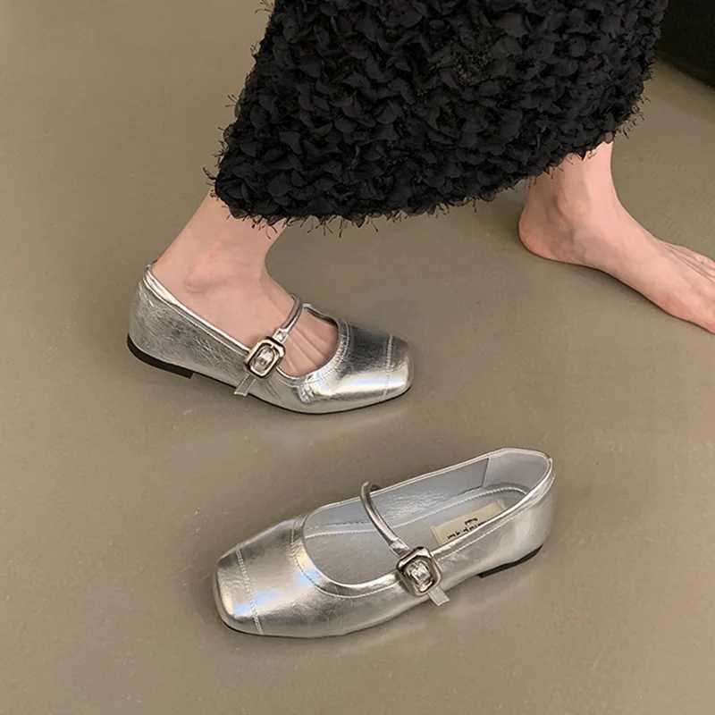 Wen Cute Ballerina Flats Lady Slipy Vintage Kaii Mocasine Loafers Girl Soft Ballerina Brand Mary Jane Shoes Fem Woman Y250303