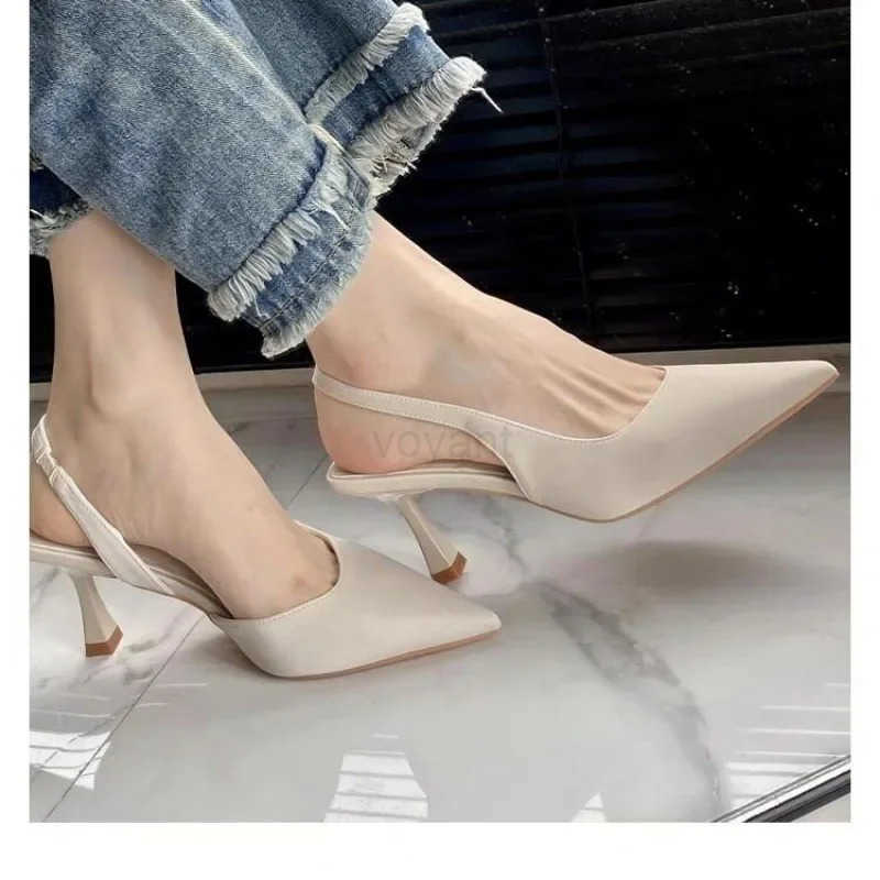 2025 New Summer Wens Shoes Fi Wens Pumps Pointed Toe High H Shallow Wens Sandals Shoes for Wen Zapatos Mujer Z250304