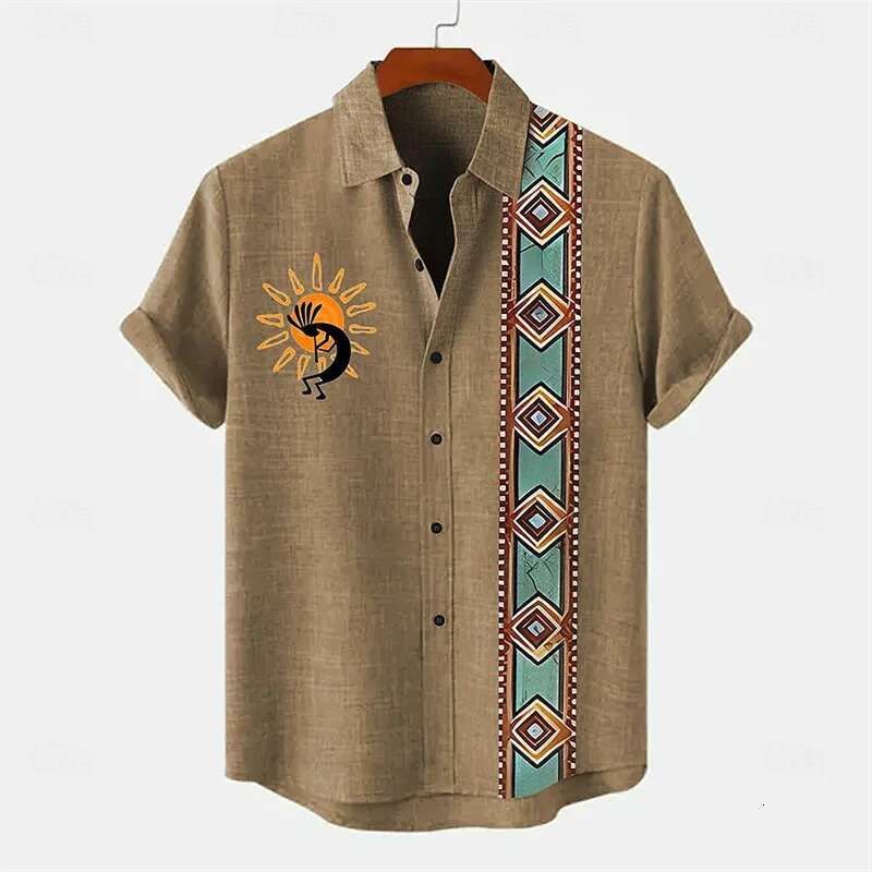 Men's New Designer Shirt Fashionable Button Blend Comfortable Daily Sports Breathable And Comfortable Top Short Sleeved Beach Summer Shirt Casual