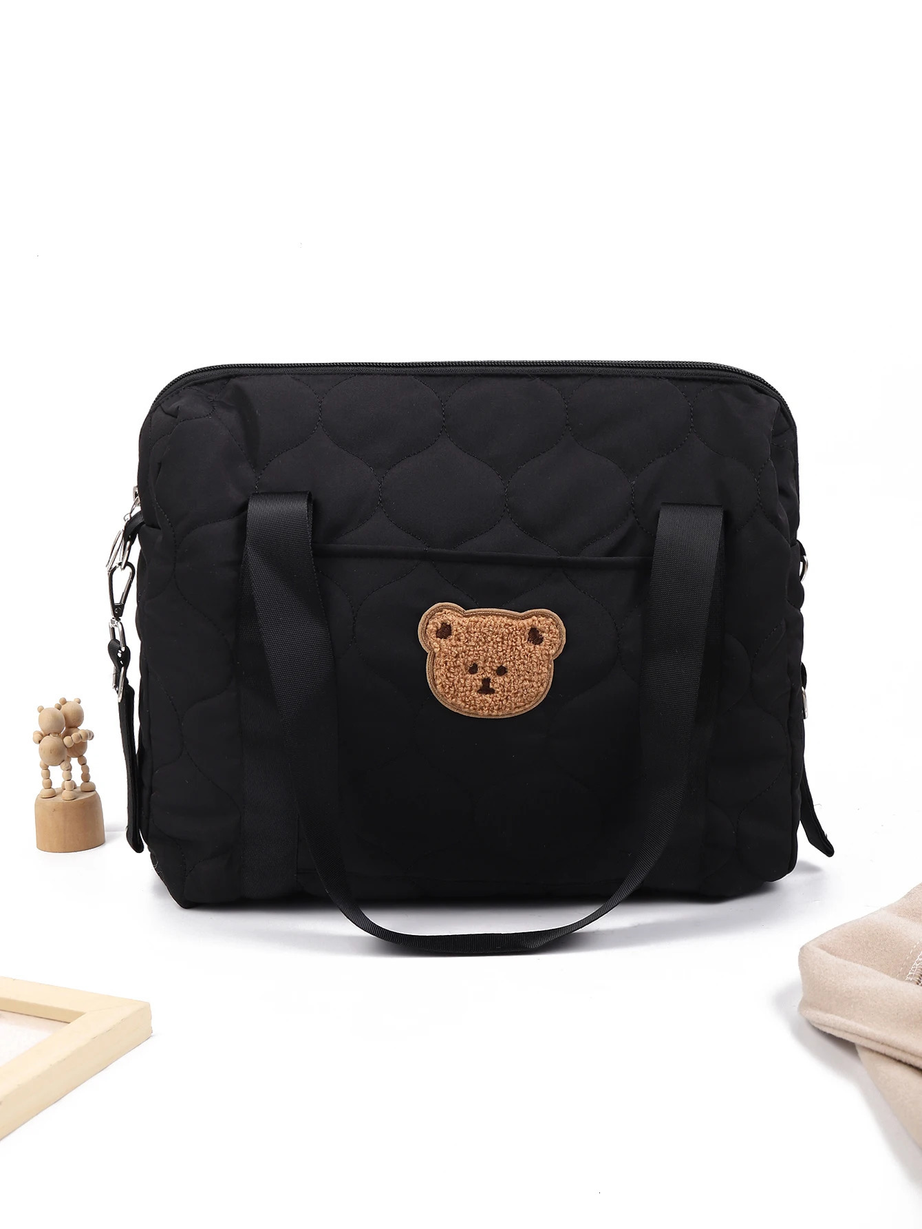 1 piece of hand-held changing bag mother-and-baby bag out-of-the-box portable storage bag trolley hanging bag 250304