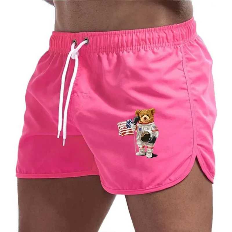2024 new mens swimming shorts sexy mens beach surfboard summer shorts breathable fast drying sports fashion brand beach shortsT250304