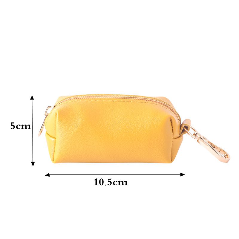 1/3/7pcs Leather Dog Poop Bag Holder Dog Waste Bag Dispenser with Metal Clip Leash Belt Portable Leather Doggy Poop Bags Holder