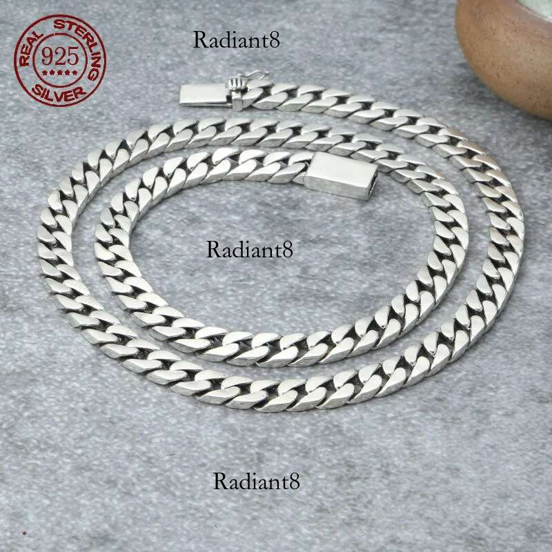 Chains Original Certified Cuban Chain Authentic Solid Sier Necklace
