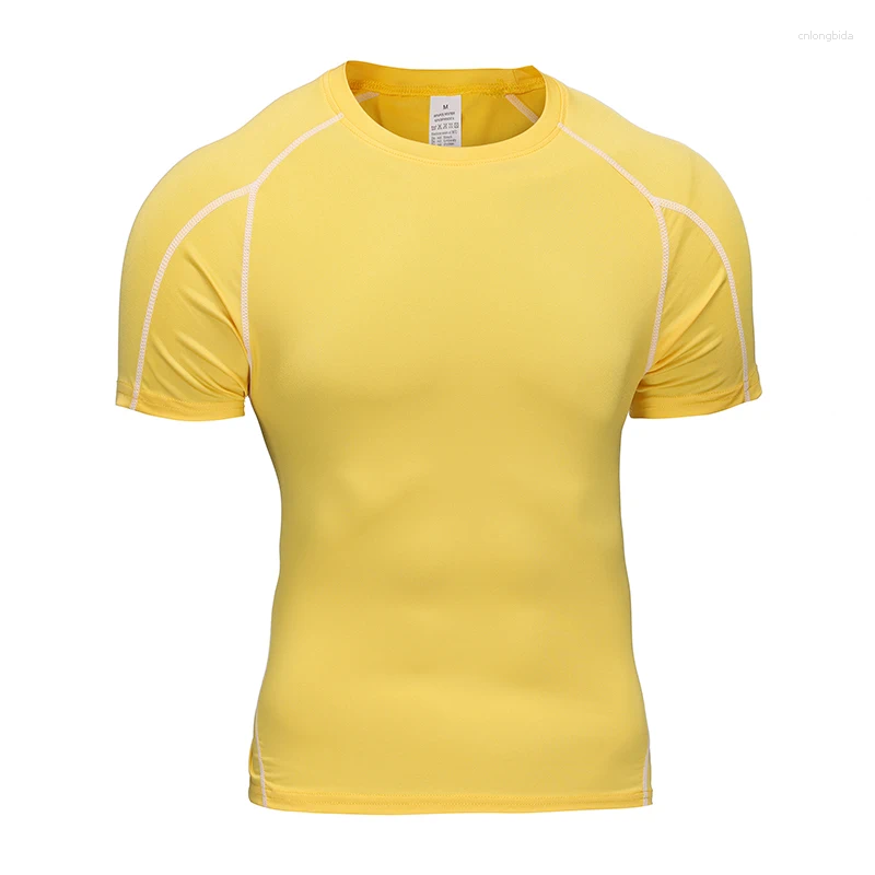 Mens T Shirts: Summer Skinny Tights, Casual Fashion Elastic Tops for Gyms & Track - Short Sleeve Compression Shirts For Men