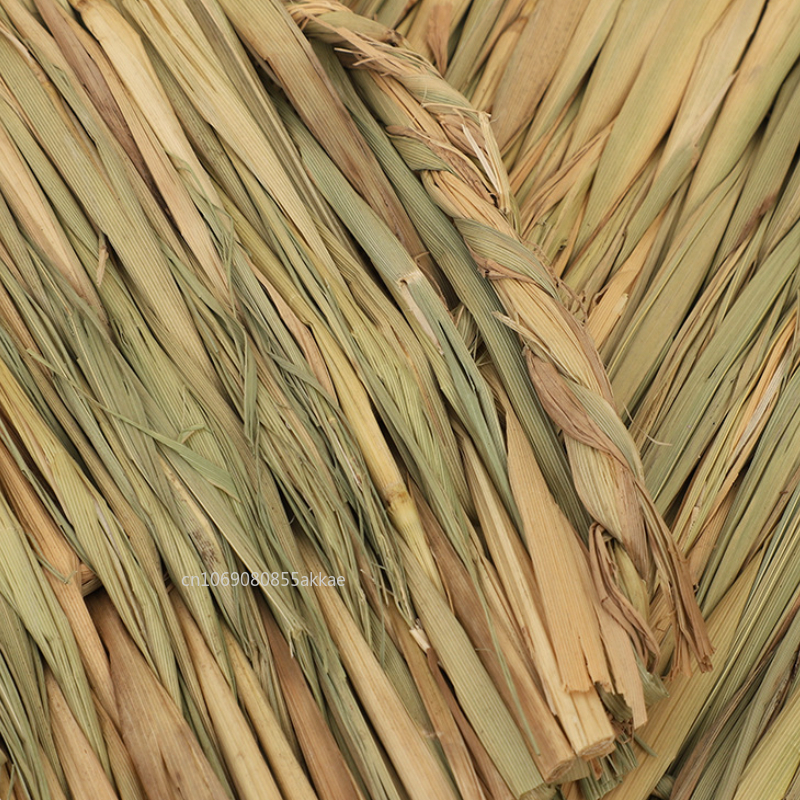 S/L Rabbits Grass Mat Small Animal Woven Hay Mat Natural Straw Bedding Resting Cage Mat for Bunny Guinea Pig Chinchilla Hamster