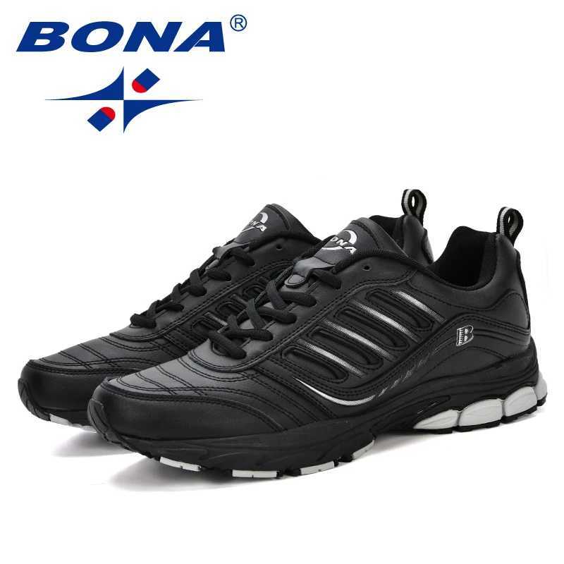 BONA New Most Popular Style Men Running Shoes Outdoor Walking Sneakers Comfortable Athletic Shoes Men For Sport Free Shipping Z250225