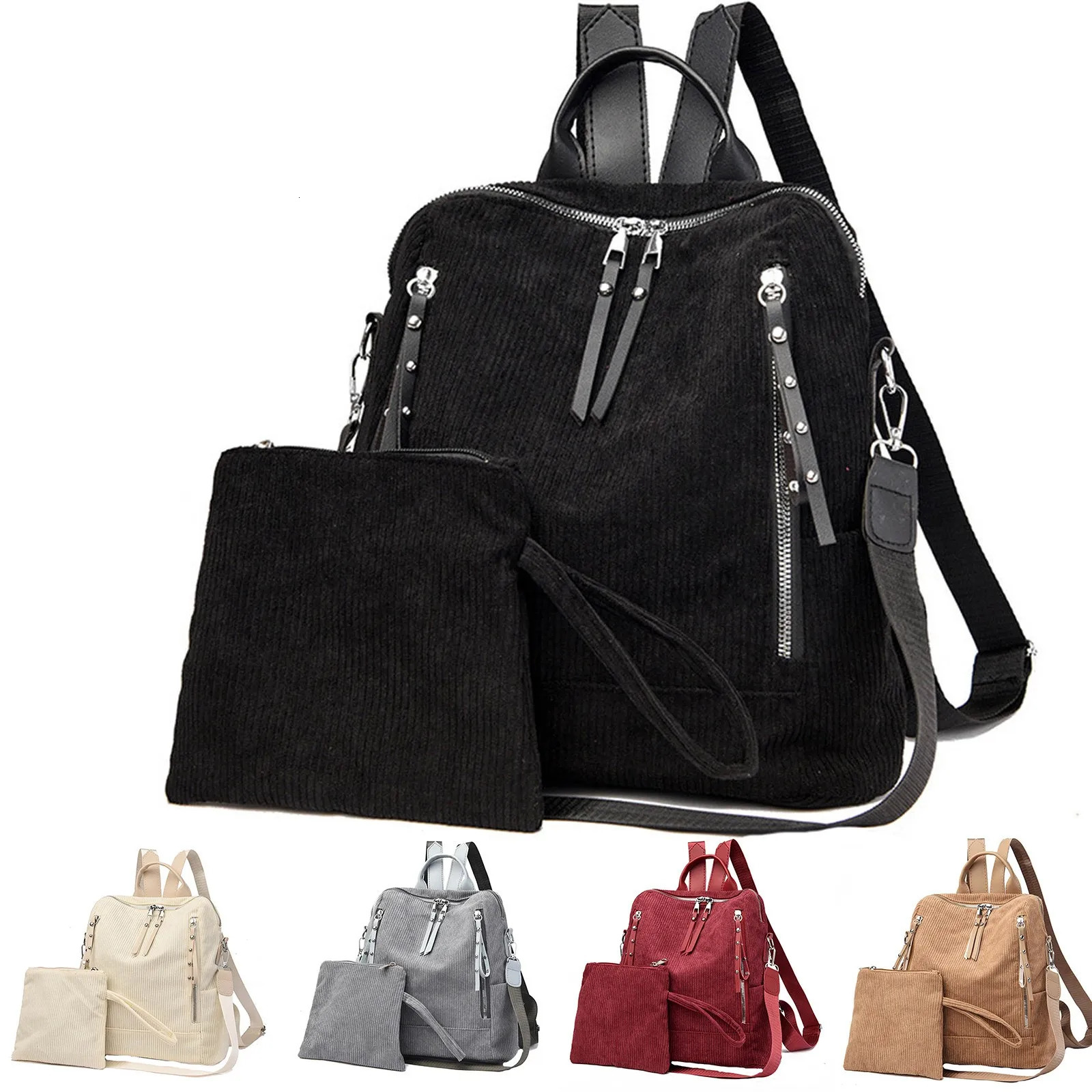 Ship from US Carrying Bag College Style Student Outfit Book Backpack Outdoor Harajuku Chic Fashion Retro Unisex High Street 250304FBB