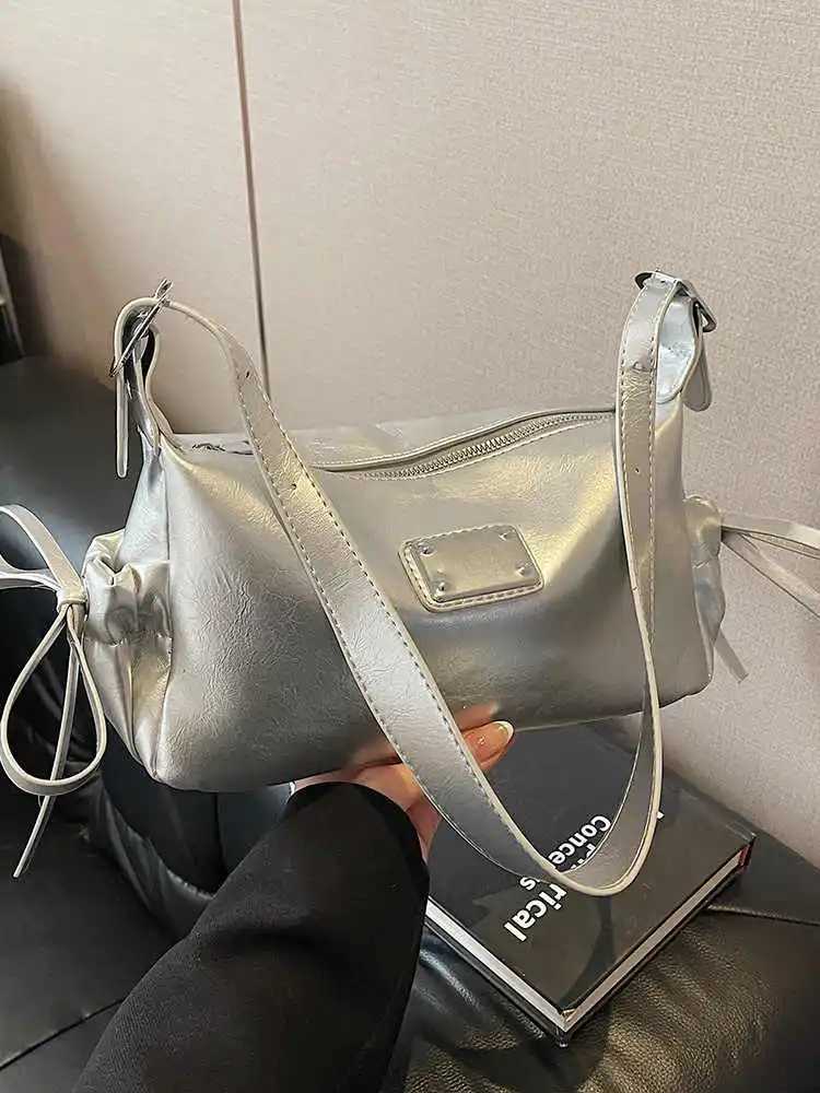 French womens red shoulder bag 2024 classic PU leather zipper design armrest bag womens commuting handbag Z250303