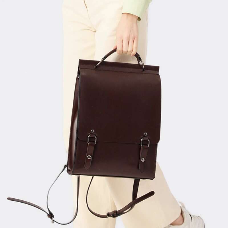 Cowhide Genuine Leather Backpack For Women Trend Designer A4 Student School Travel Work Female Shoulder Bags