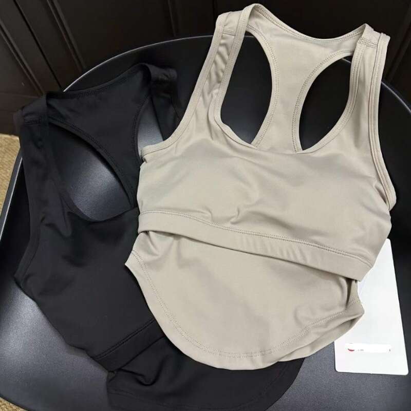 Summer New Product - I-Shaped Beautiful Back U-Neck Sports Wind Speed Dry Vest With Built-In Chest Cushion For Gathering