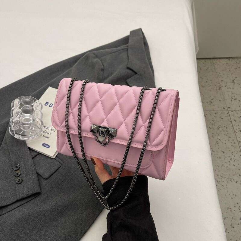 Women's Bags Popular solid color dia embroidery thread retro chain messenger shoulder small square women's bag