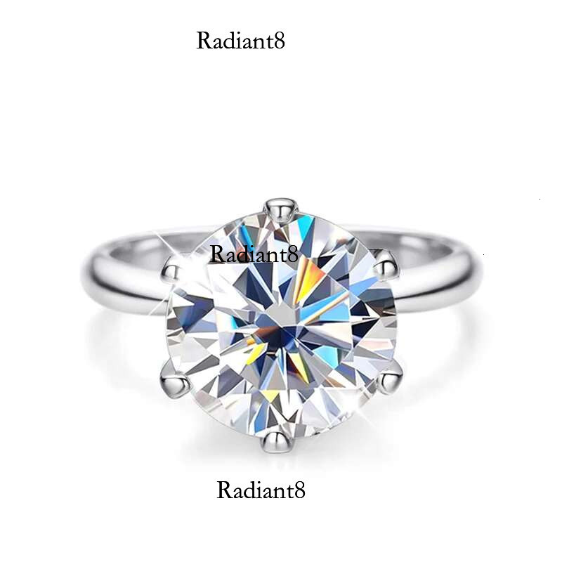 Knobspin Original Sterg Sier Ring Moissanite Dias with Certificate Fine Jewelry Wedding Engagement Rings for Women