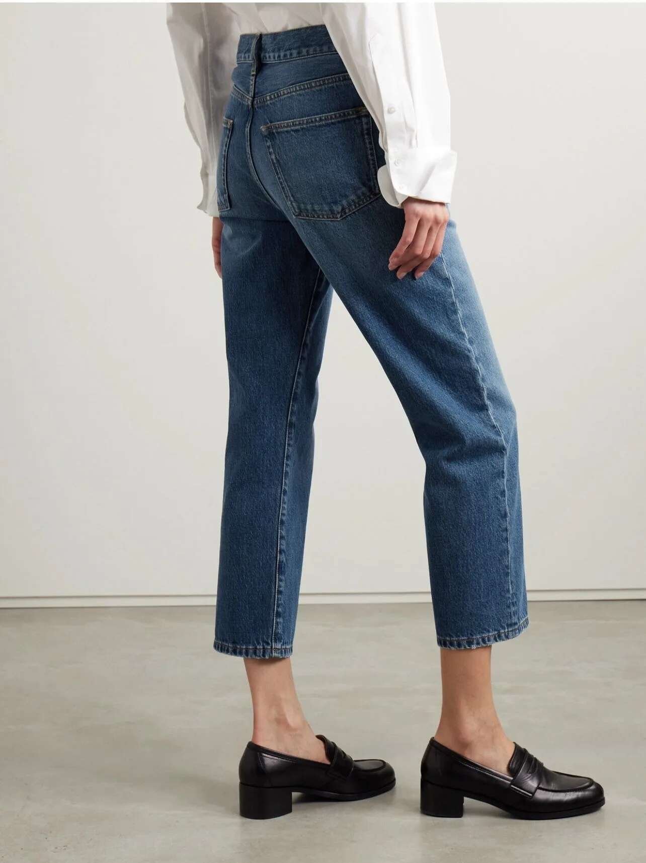 Women Blue Jeans High Waisted Straight Denim Pants