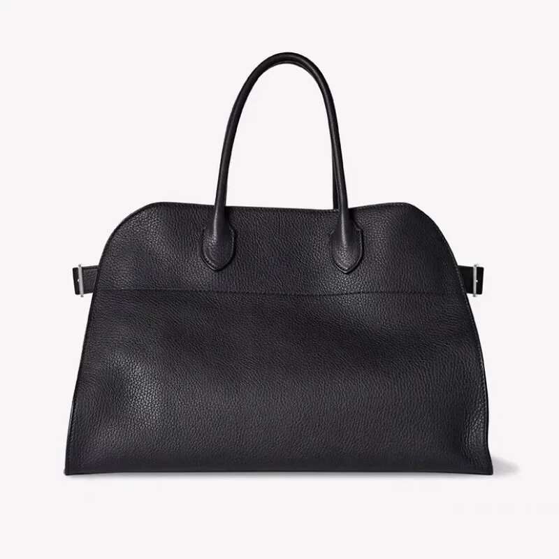 Natural Suede Leather Handbag Large Capacity Solid Color Two Layer Cowhide High-End Crossbody Brand Design Retro Tote Bag