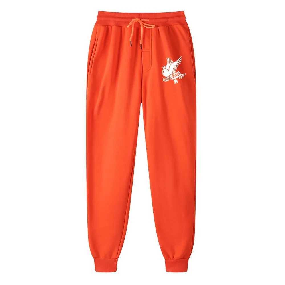 Fashionable white dove print mens pants street hip-hop casual pants fitness jogging Lil Peep sweatpants autumn trousers S-3XLXJ250303