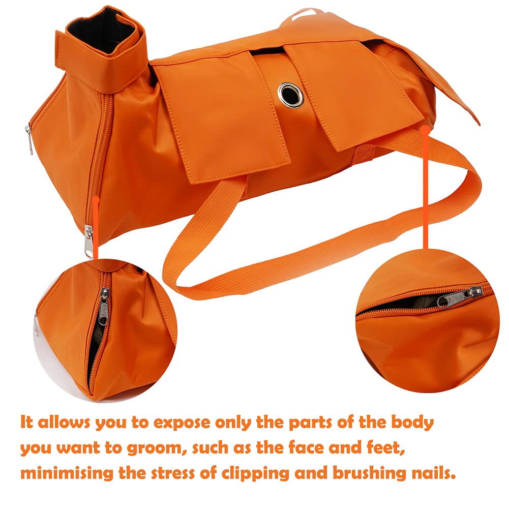 Cat Restraint Bag for Nail Trimming & Claw Care, Anti-Scratching Grooming Bag for Cats, Ideal for Medical Exams & Grooming
