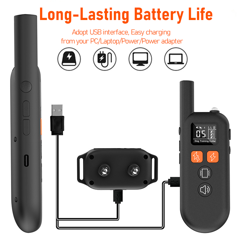 Dog Shock Collar-3300FT Dog Training Collar with Remote Innovative IP67 Waterproof with 3 Training Modes, Anti Bark Collar Rechargeable E-Collar for A