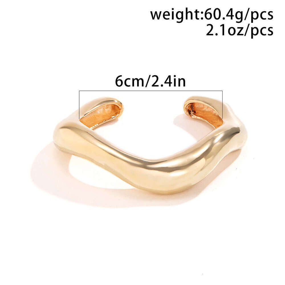 Jewelry Style Exaggerated Design Geometric Alloy Electroplated Bracelet