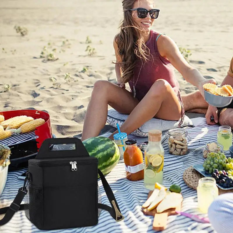 Ship from US Beach Cooler Backpack Waterproof Lunch With Removable Strap Large Capacity Oxford Cloth Insulated Bags Food Organizer 250304FBB