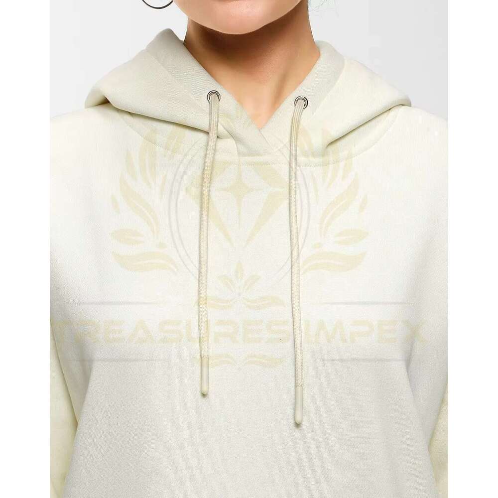 Custom Fiess Cotton Basic Pullover For Women Private Hoodie Embroidery Fleece Sweatshirt