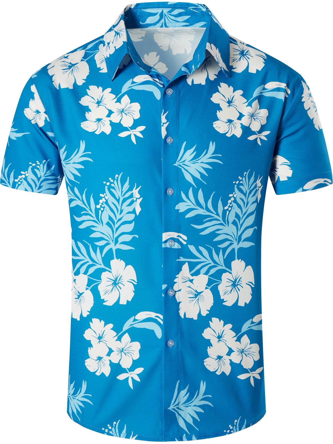 jeans Hawaiian Shirt for Men Unisex Summer Beach Casual Short Sleeve Button Down Shirts Printed Clothing SH001 250227