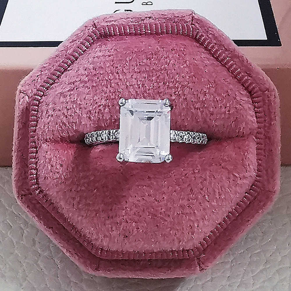 Couple Rings Luxurious flat cut womens ring niche jewelry handmade head Yiwu phantom r4338 H25303