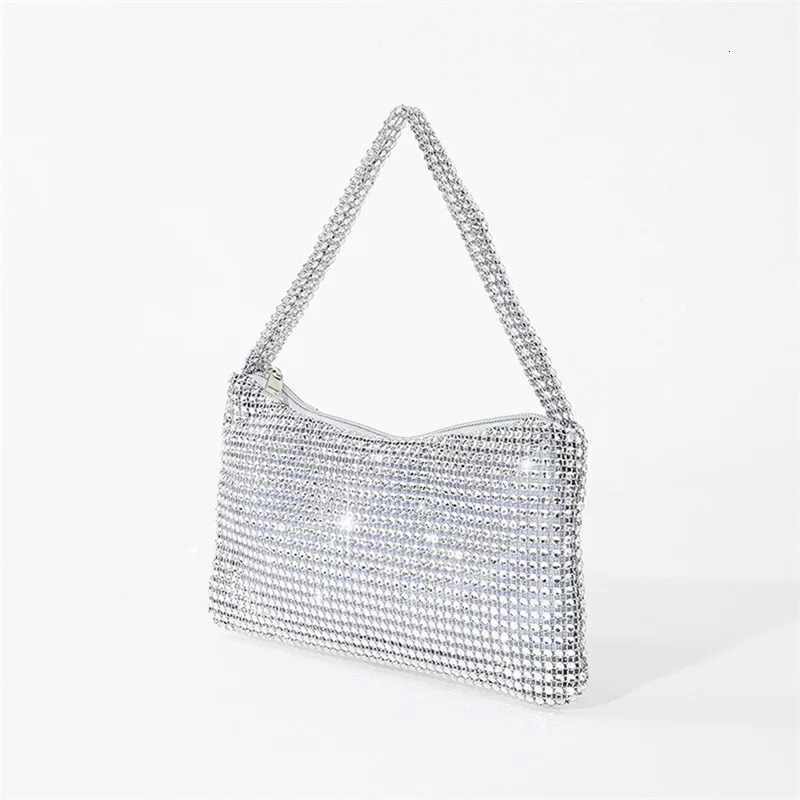 Elegant Crystal Clutch Bag Sparkling Handbag Sparkling Water Diamond Evening Wallet Sparkling Diamond Shoulder Bag 250228