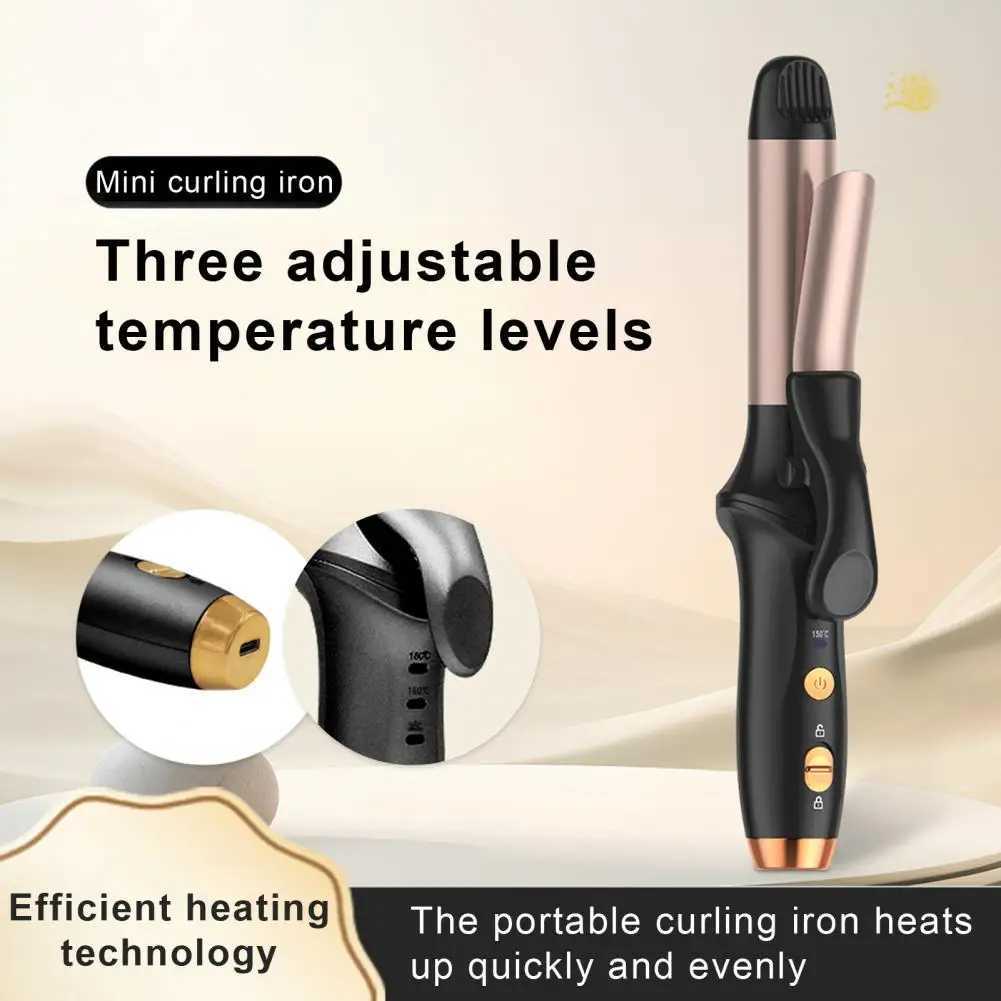 Curling Irons Hair Curling Iron Portable Cordless Hair Styling Tool Rechargeable Curling Iron Straightener with Adjustable for Women z250304