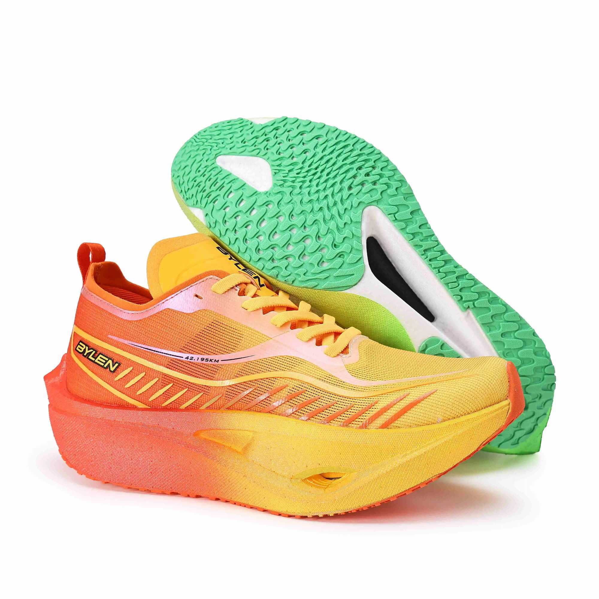 BYLEN Full Palm Carbon Plate Marathon Mens Running Shoes Sports Professional Marathon Lightweight Breathable Female Sneakers Z250225
