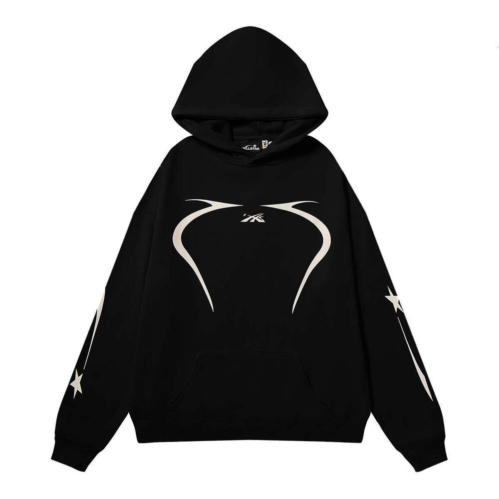 American fashion brand high street ins niche vintage printed letters loose fitting men's and women's hooded sweatshirt new style