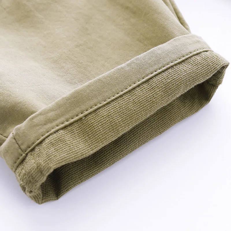 Summer Fashion 2 3 4 5 6 8 10 12 Years Cotton Handsome Big Pocket Elastic All Match Cargo Shorts For Kids Baby Boy 250304