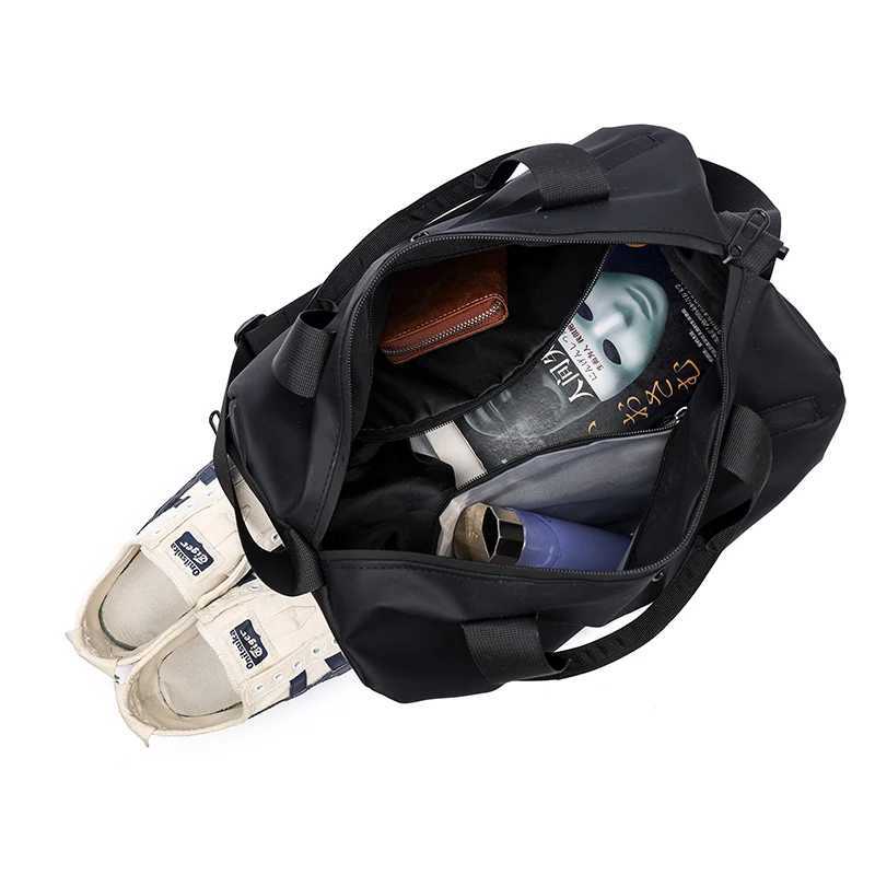 High end large capacity handbag foldable travel bag mens portable oversized fitness bag lightweight travel bag Y250304