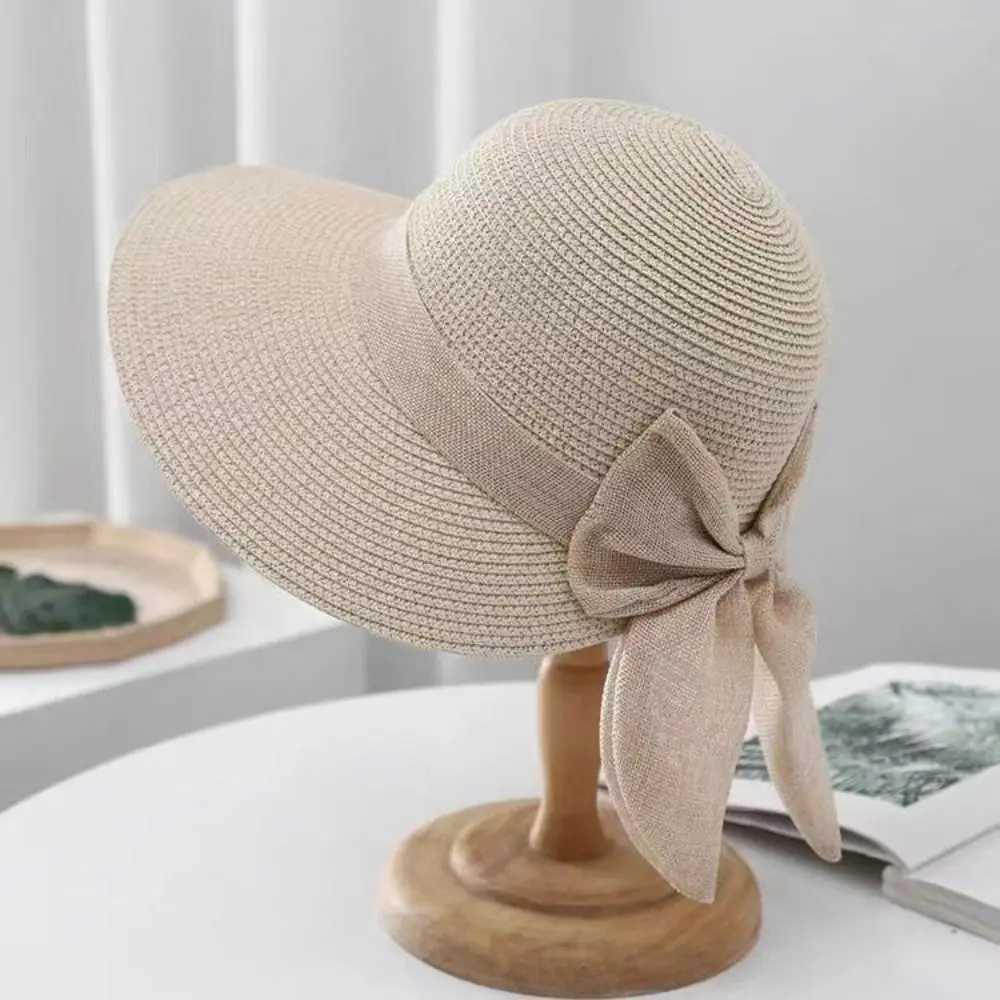 Bowknot Sun Hat Breathable Wide Brim Beach C UV Protective Womens Casual Str HatXJ250304
