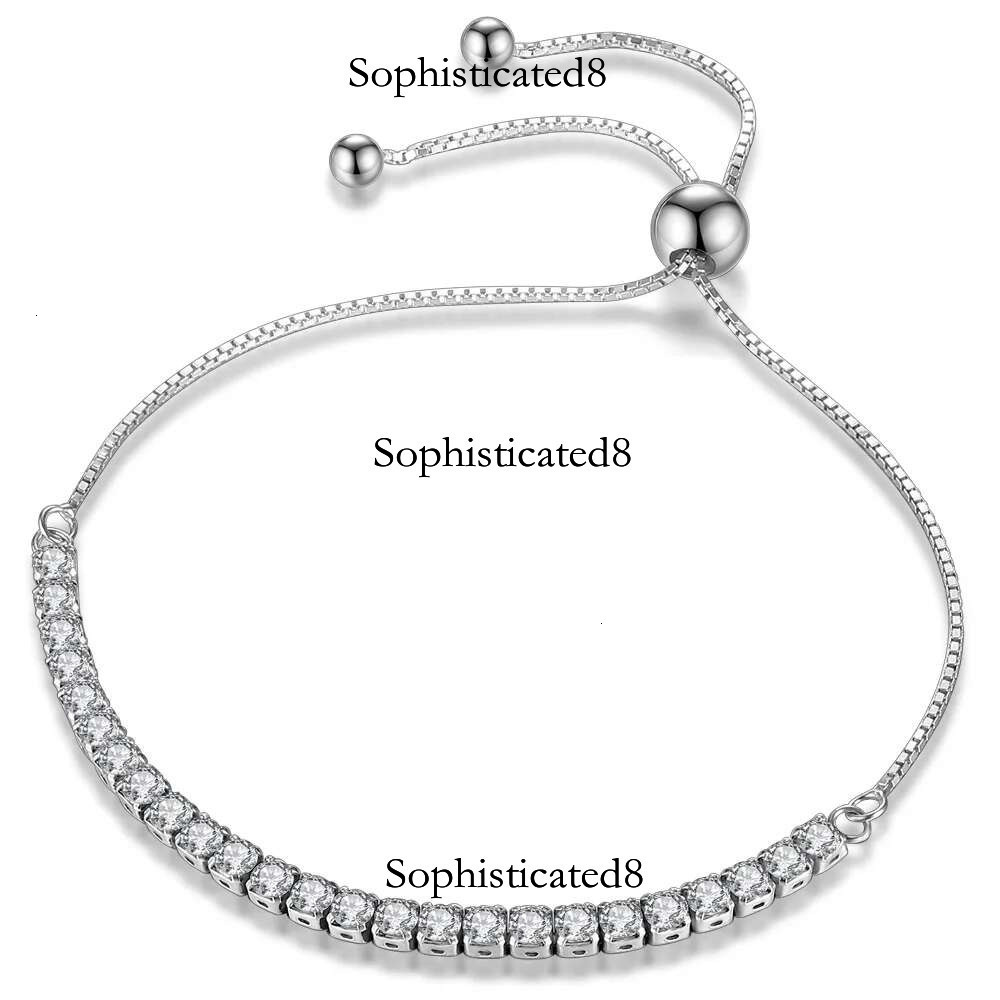 Solid Pure Sier 16/17/18/19/ Tennis Bracelet Pave 3 mm Round Black Jet Zircon Elegant Real Jewelry For Women