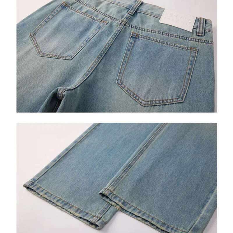 Spring-Summer Clanfit Straight-Tube Version Slim Trend Sag Lyocell Basic Jeans