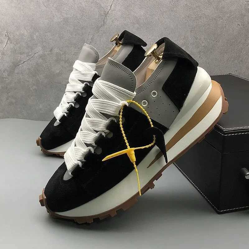 High Quty Men PlatformSneakers Comfortable Soft sole Running Shoes Microfiber Leather Casual Vulcanize Shoes Tenis MasculinoC250304