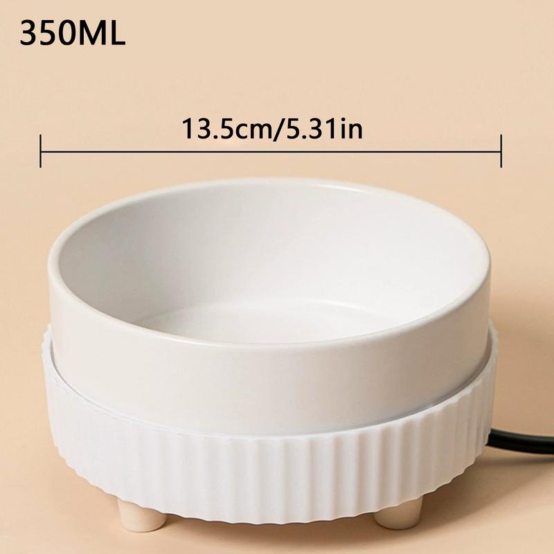 Heated Dog Water Bowl Thermostatic Cat Heating Bowl Quiet Pet Water Bowl Heater Animal Drinking Bowl Pet Water Dispenser For