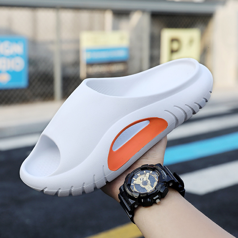 new sandals, men's shoes soft thick sole, straight drag, summer outdoor trendy designer sandals
