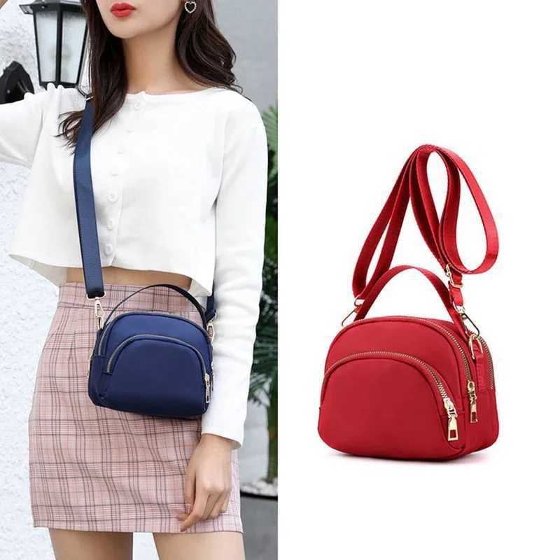 Women Handbag and Purse 2025 New Designer 3 Layers Large Capacity Shoulder Bags Lady Crossbody Bag Sweet Red Black Womens Bag Z250303