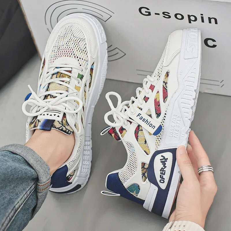 Mens Running Breathable Skateboard Shoes Chunky Comfortable Casual Sneakers Men Tenis Mascuo Footwear Male
