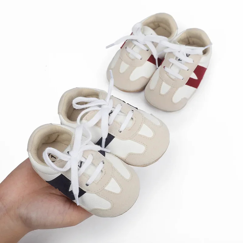 born Baby Sneakers Letter Patchwork Casual Shoes Antislip Hundred Toddler Boys Girls 018 Months 250303
