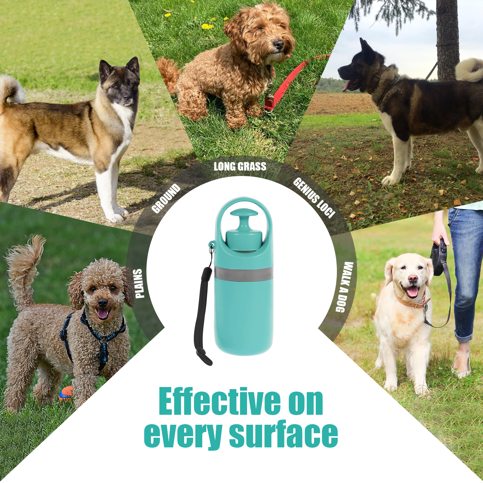 Pet Toilet Portable Outdoor Garbage Bag, Dog Toilet Six Claw Shovel Fecal Dispenser