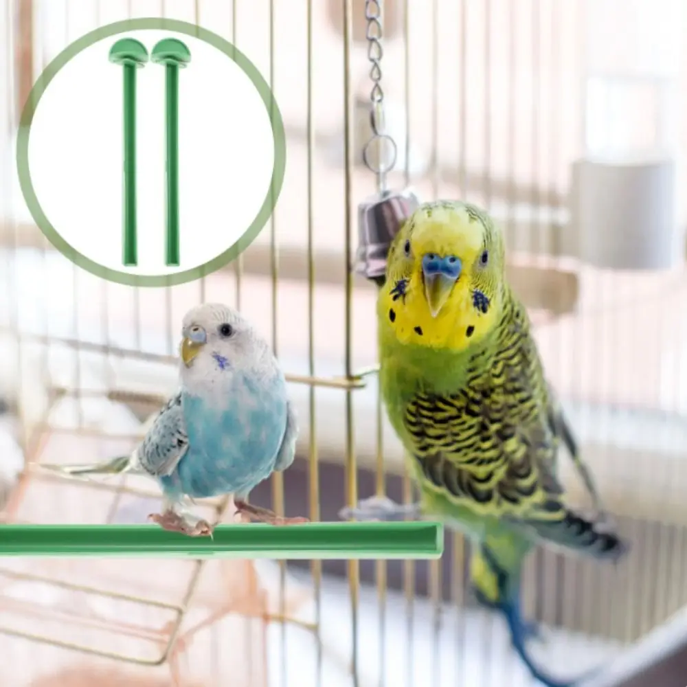 1pc Plastic Birdcage Stand Pole Pet Bird Platform Standing Stick Toy Birds Cage Perch Rod Bird Pole 16cm حبل للطيور