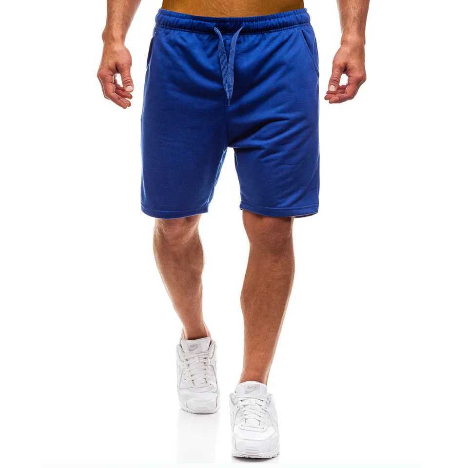 2024 New Summer Running Shorts for Men Casual Jogging Sport Short Pants Solid Color Drawstring Loose Dry Gym Sports Shorts T250304