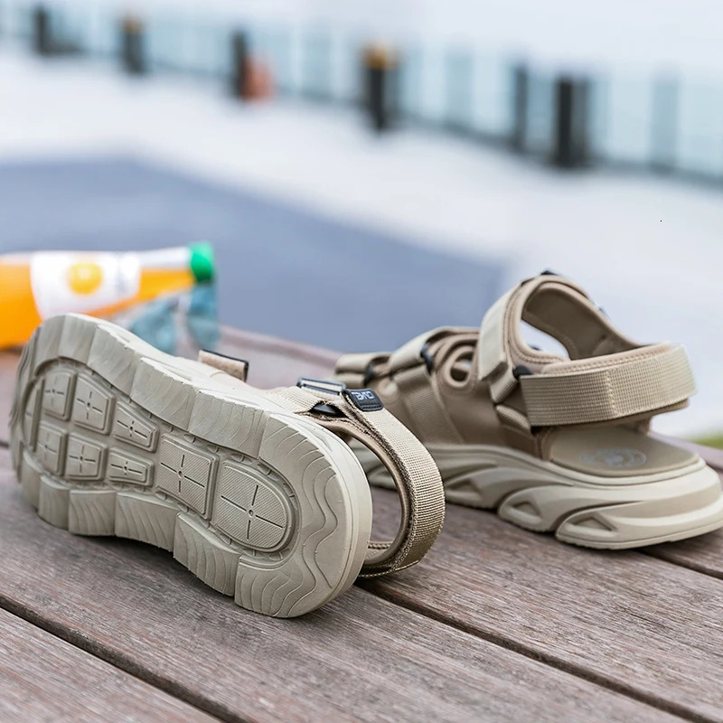 GOLDEN CAMEL Mens Summer Sandals Casual Outdoor Beach Sandal Soft Comfortable Non-slip Male Shoes for Men Slippers 250303