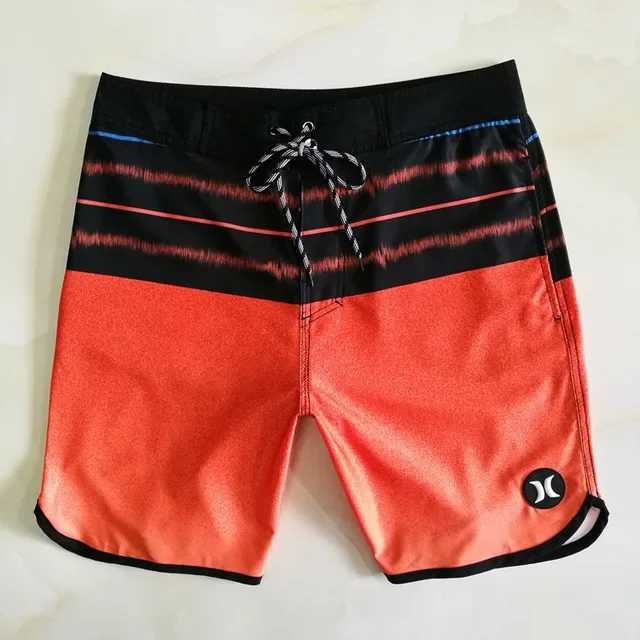 Elastic Quick Drying Fitness Training Muscle Men Beach Shorts Stripe Pattern Competition Surfing Printed Design Men M250304