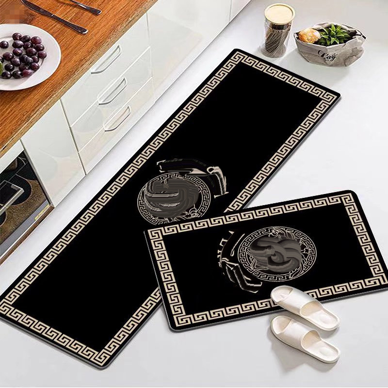 Rectangular kitchen floor mat, carpet foot mat, absorbent and oil absorbing anti slip mat, long strip mat set