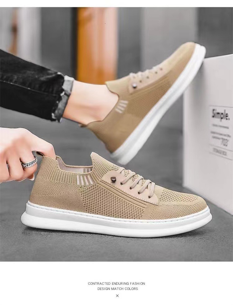 2023 Designer s New Fashionable Lightweight Soft Bottom Comfortable Flat Bottom Running Weaving Sports Men's Sports And Leisure Shoes