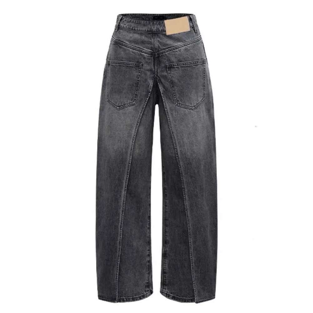 Fashion Women's Jeans Low Waist Front And Back Wearable Fake Two Pieces Banana Wide Leg Pants Spring 2025 New Tide